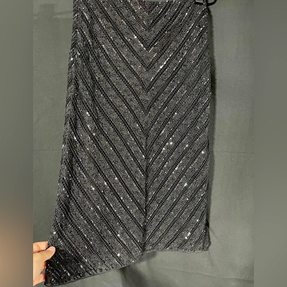 Beautiful Lauren Ralph Lauren Womens Black Sequin Straight Skirt Size 6